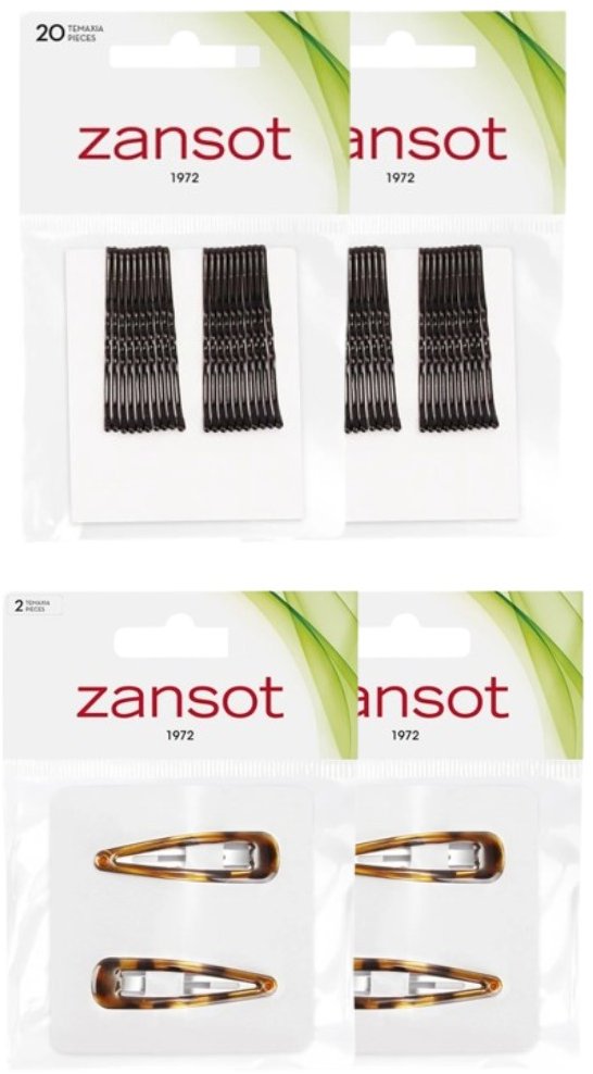 Zansot 2× Sponka do vlasov 5 cm 20 ks + 2× Sponka do vlasov 5 cm 2 ks