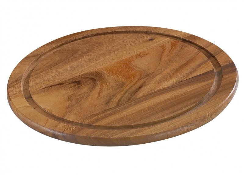 Zassenhaus Podnos na krájanie guľatý akácia 30 cm