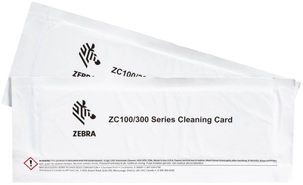 Zebra Cleaning Card Kit ZC100/300 2 karty