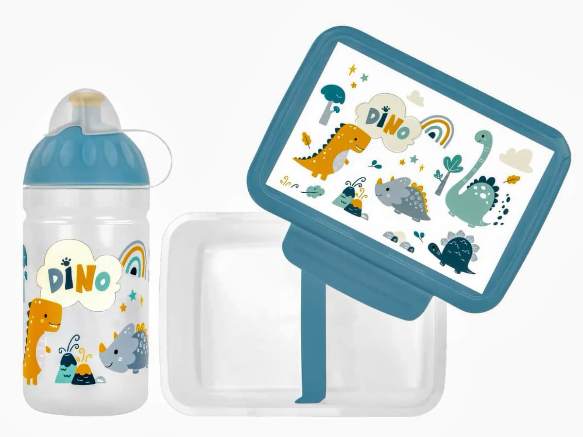 ZDRAVÁ FĽAŠA zdravá desiata + zdravá fľaša 0,5 l DINO sada