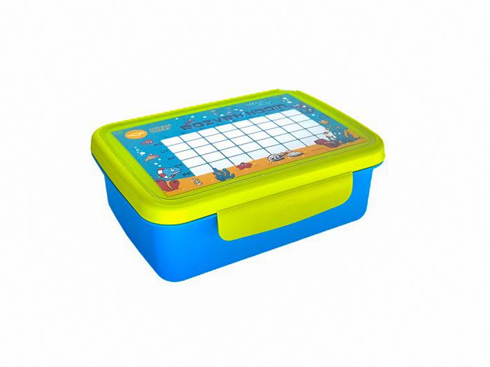 ZDRAVÁ LAHEV Zdravá desiata modrá/zelená, komplet