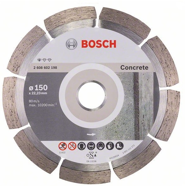 Kotúč diamantový segment BPE, 150 × 22,23 mm