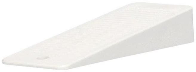 Klin dverný, 98 × 40 mm, plast, biely