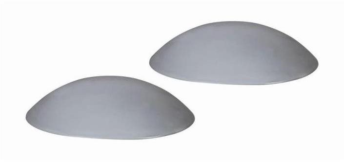 Zarážka dverná, priemer 60 mm, sivá, 2 ks