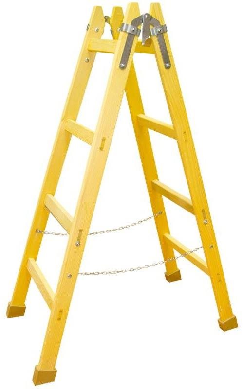 Dvojitý rebrík drevený PROFI, 4 priečky, L = 136,5 cm, ENPRO