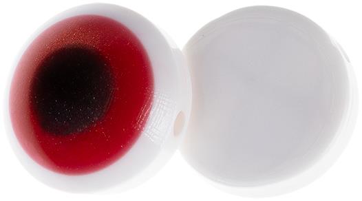 Gombíky Žirovnice Gombík 1,5 cm očko červené 349892D – súprava 6 ks