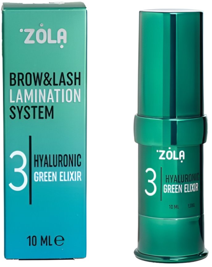 ZOLA Color Lab Hyaluronic Green Elixir No.3 – krok 3 laminace řas a obočí, 10 ml