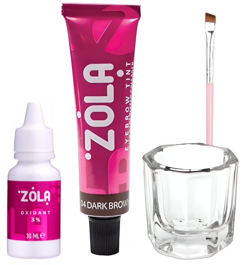 ZOLA Súprava na farbenie obočia, dark brown