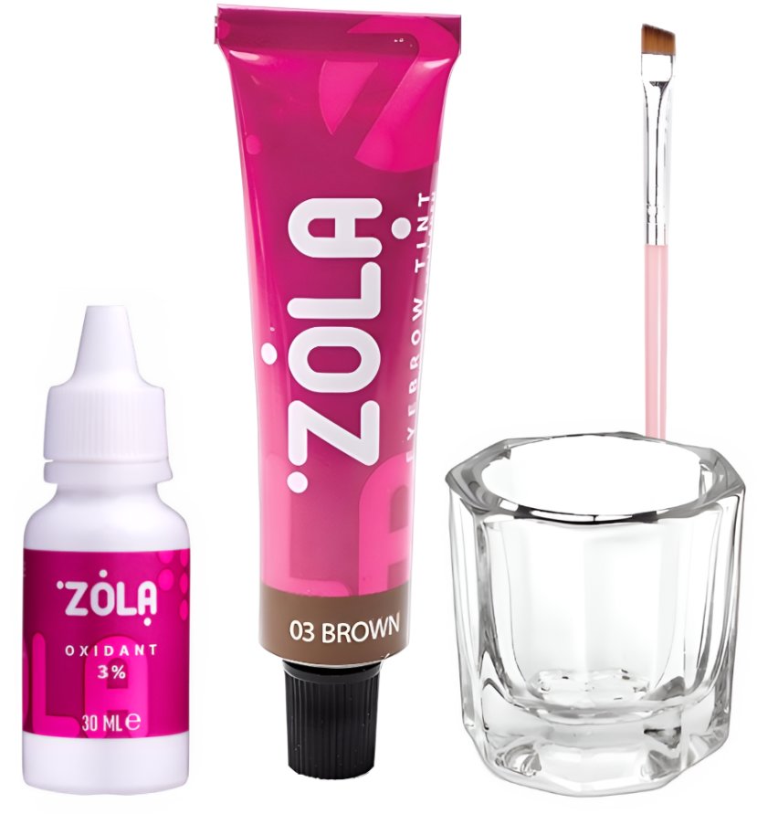 ZOLA Súprava na farbenie obočia, brown