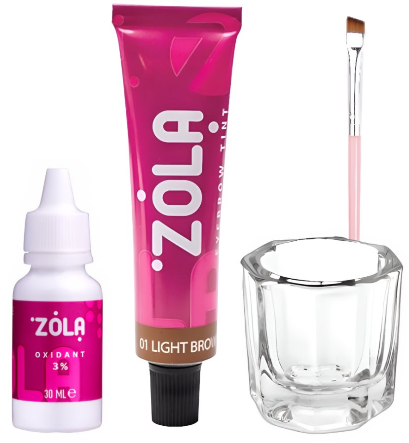 ZOLA Súprava na farbenie obočia, light brown