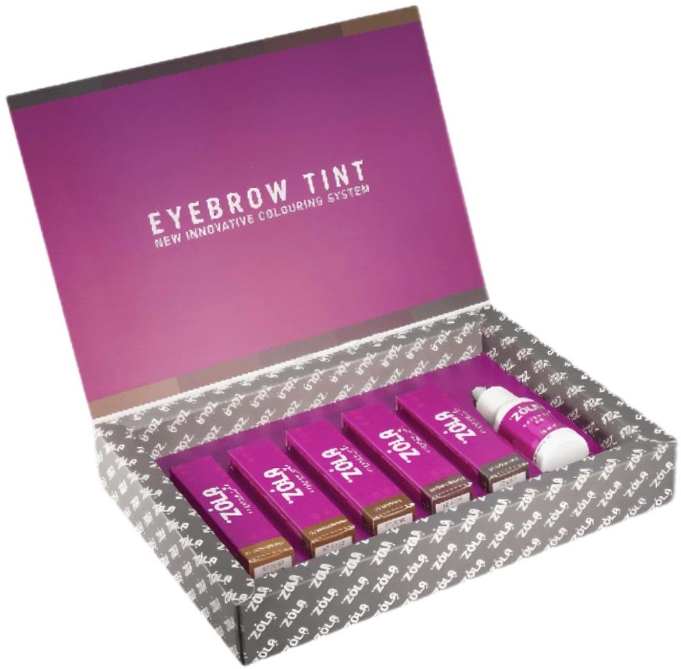 ZOLA Sada farieb na obočie (5× 15 ml) s oxidantom, 30 ml