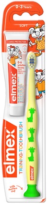 ELMEX Kids cvičná kefka pre deti (0–3 roky), mix farieb