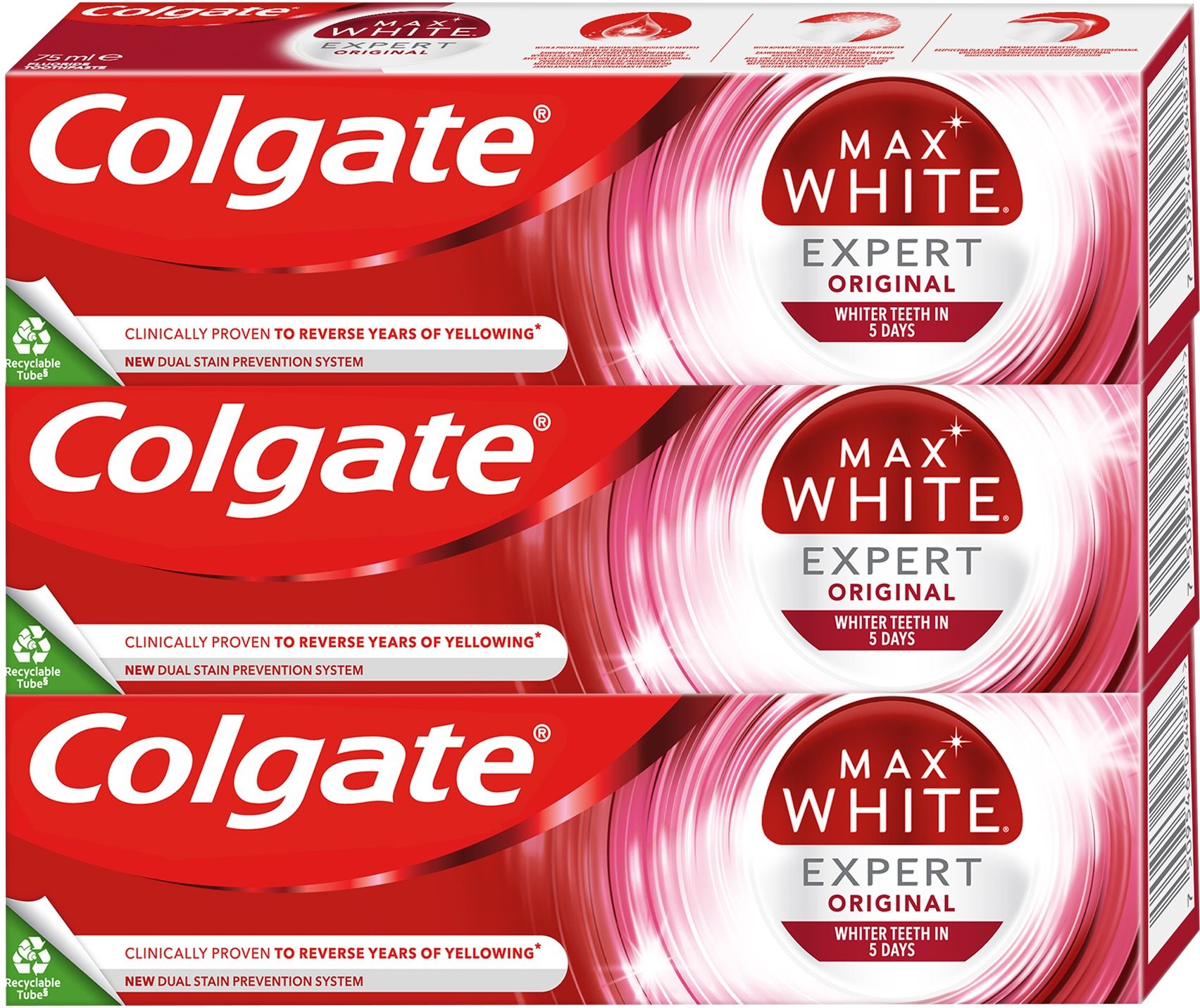 COLGATE Max White Expert Original 3× 75 ml