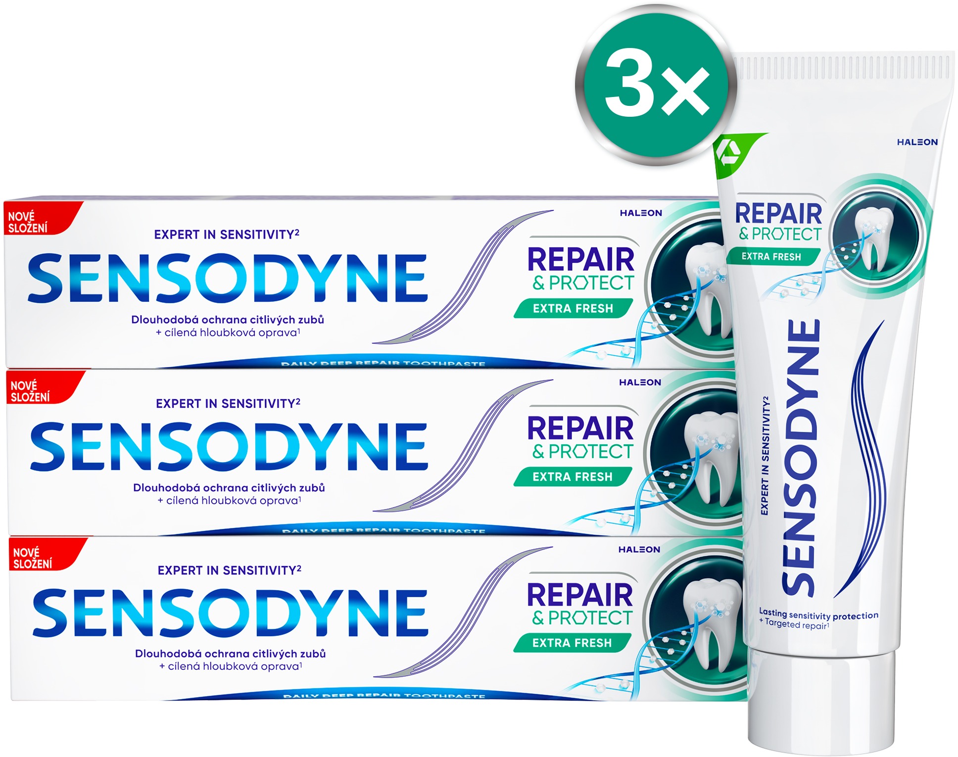 SENSODYNE Repair & Protect Extra Fresh 3× 75 ml