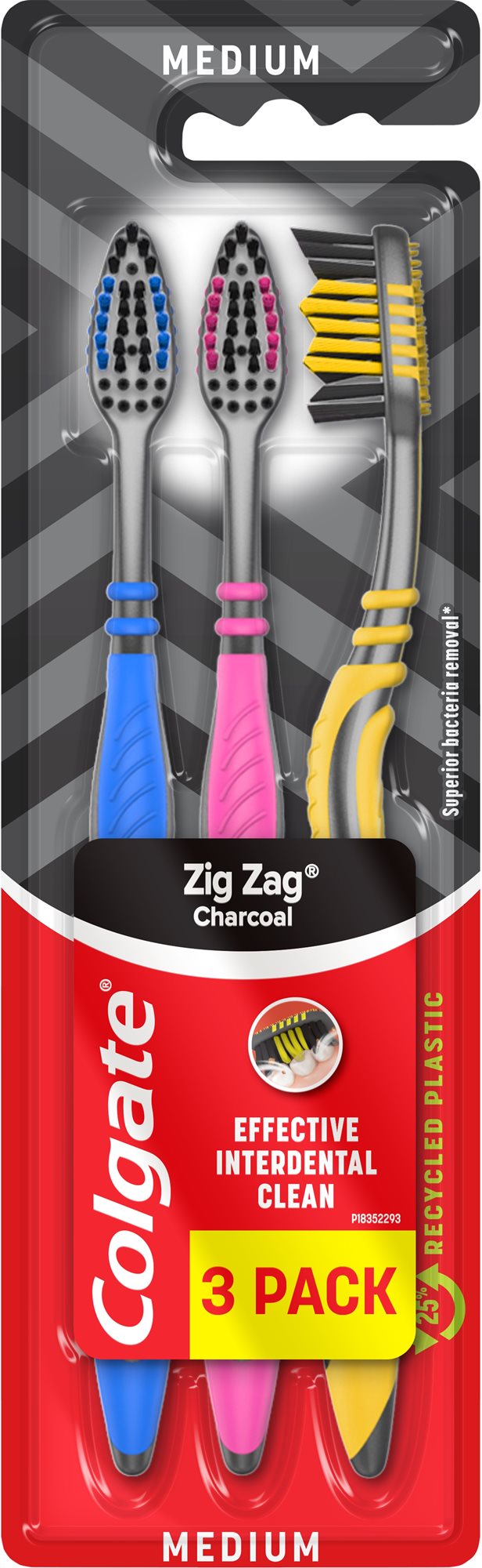 COLGATE ZIG ZAG charcoal 3 ks
