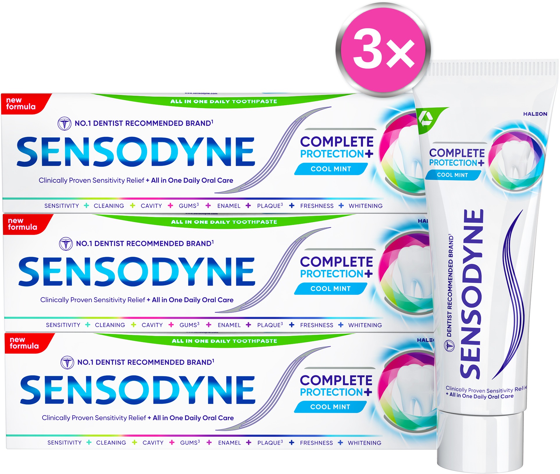 SENSODYNE Kompletná ochrana Whitening 3× 75 ml