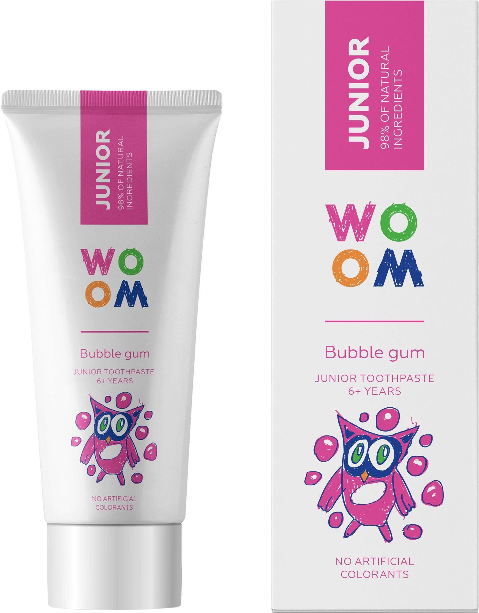WOOM Junior Bubble Gum, detská od 6 rokov, 50 ml