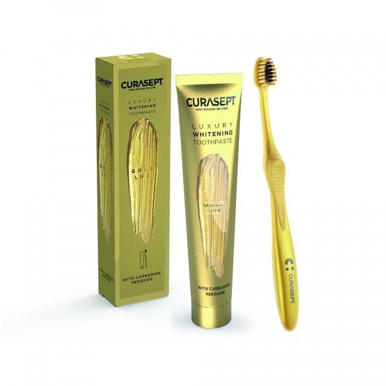 CURASEPT Gold Lux bieliaca s kefkou 75 ml
