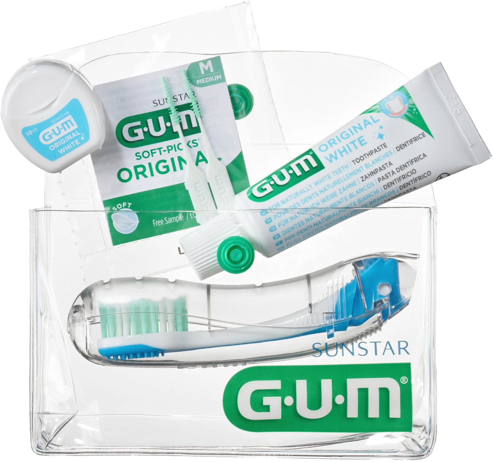 GUM Originál White Travel Set