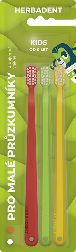 HERBADENT zubné kefky pre malých prieskumníkov 3 ks