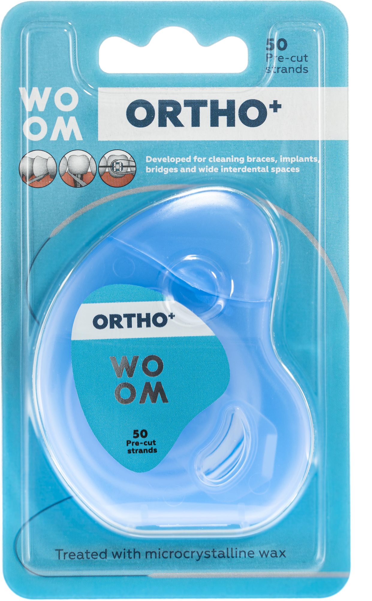 WOOM Ortho + zubná niť, 50 ks