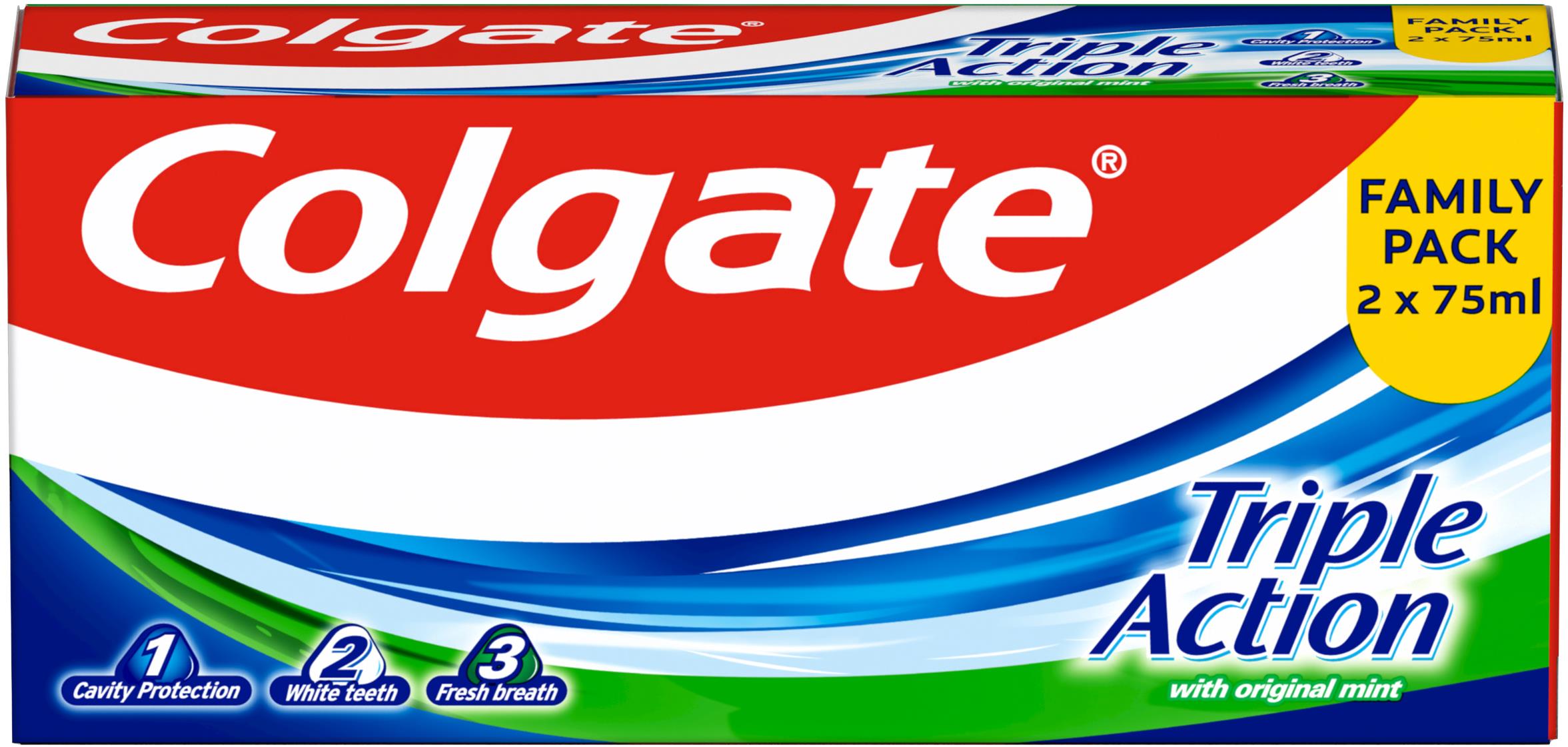 COLGATE Triple Action 2× 75 ml