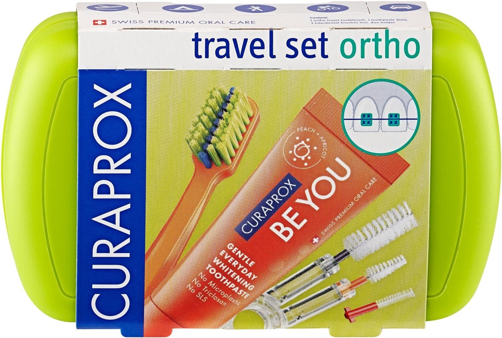 CURAPROX Travel Súprava Ortho, zelený