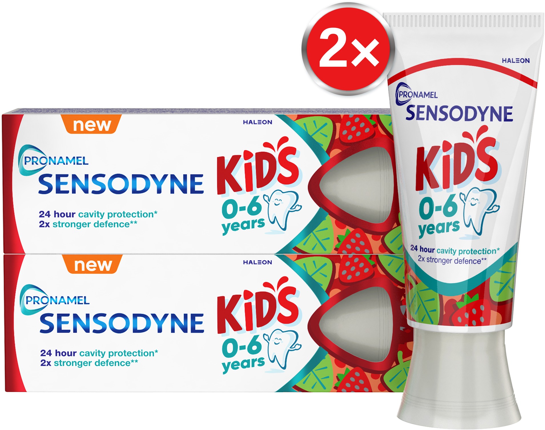 SENSODYNE Kids zubná pasta pre deti 0 – 6 rokov 2× 50 ml