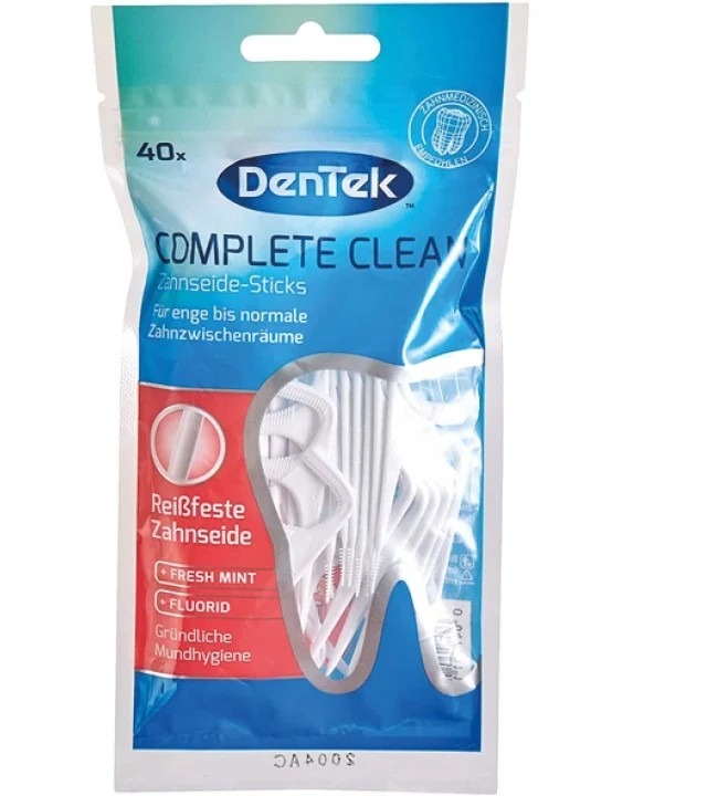 DENTEK Dentálne špáradla s niťou 40 ks