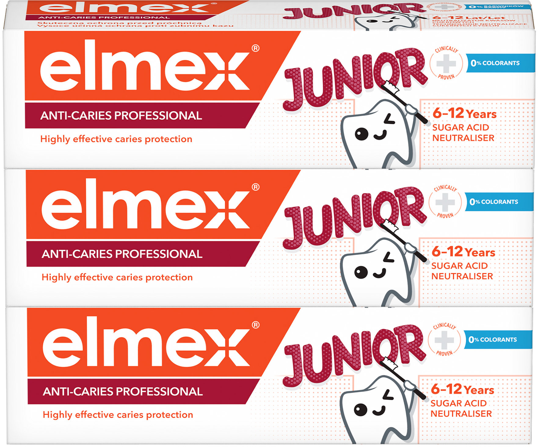 ELMEX Anti-Caries Professional Junior 3× 75 ml
