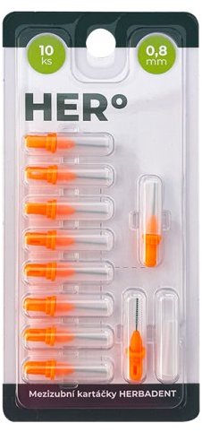 HERBADENT Hero 0,8 mm oranžová, 10 ks