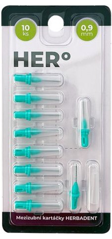 HERBADENT Hero 0,9 mm zelená, 10 ks
