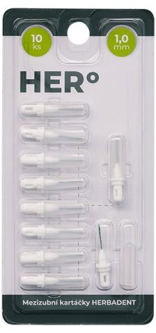 HERBADENT Hero 1,0 mm biela, 10 ks
