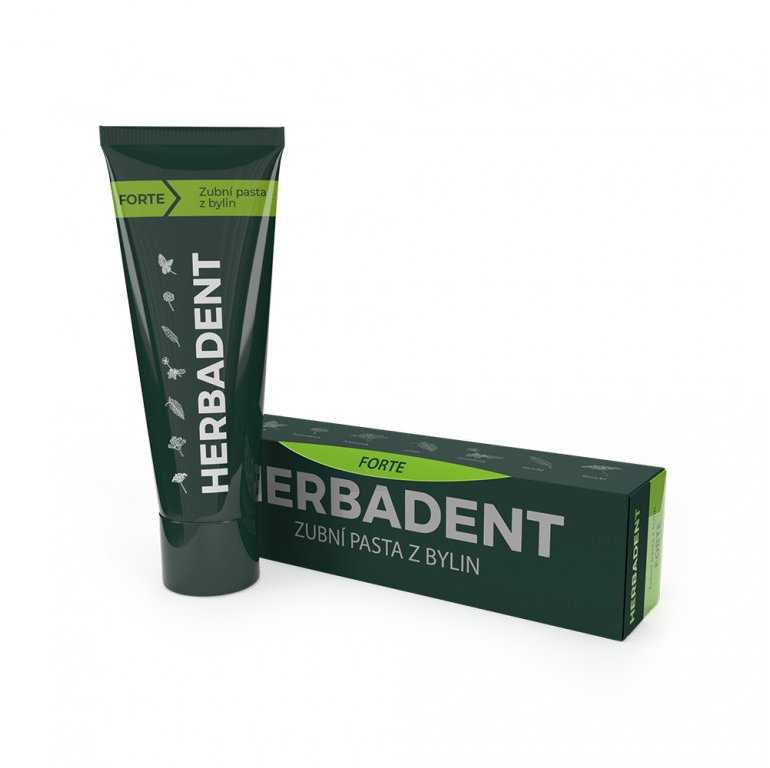 HERBADENT Forte bylinná zubná pasta s fluoridmi 100 g