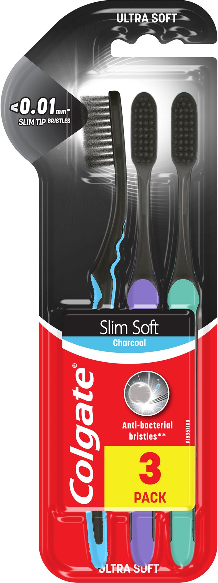 COLGATE Slim Soft Charcoal 3 ks