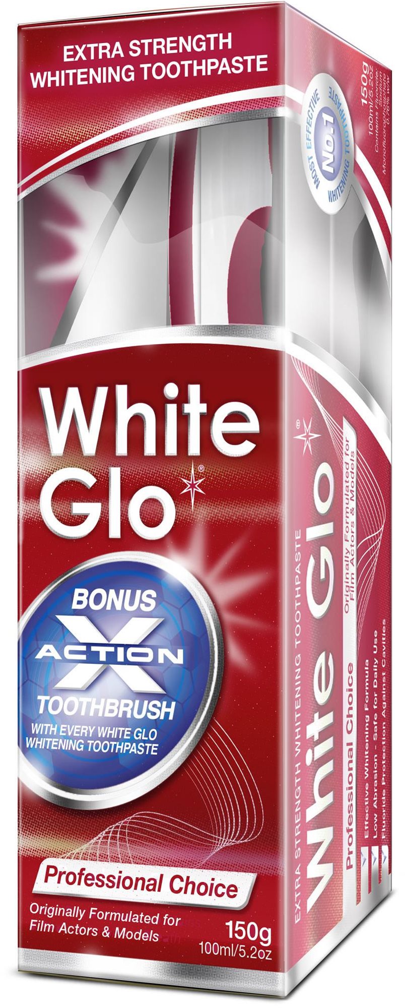 WHITE GLO Professional Choice 100 ml + kefka + medzizubná kefka
