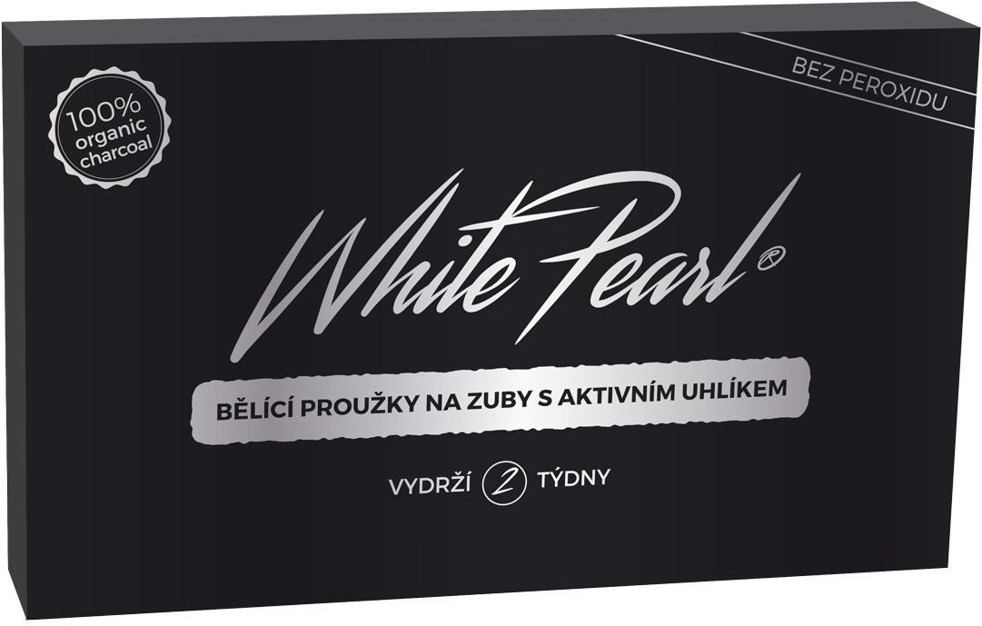 WHITE PEARL Bieliace prúžky Charcoal 28 ks
