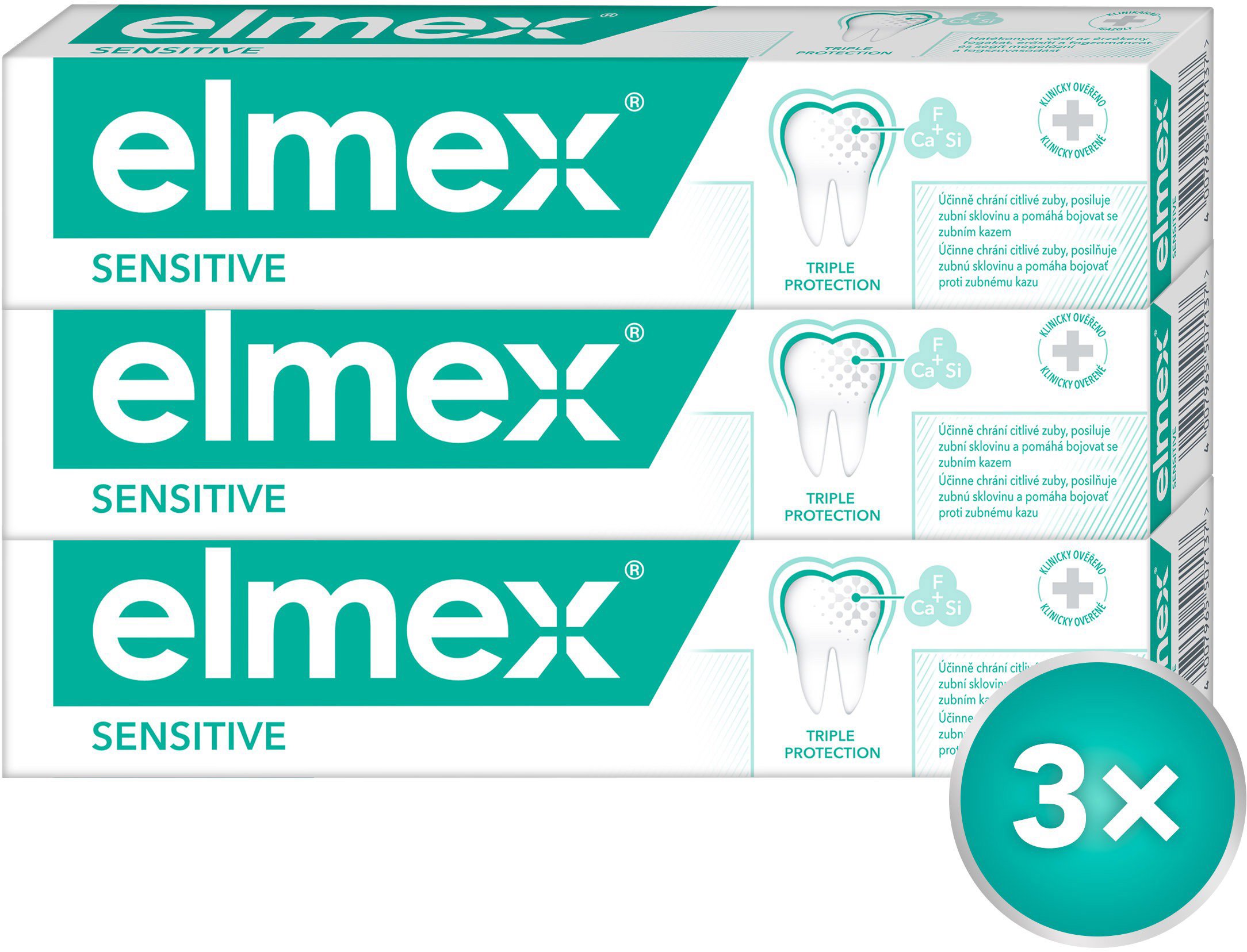 ELMEX Sensitive 3× 75 ml