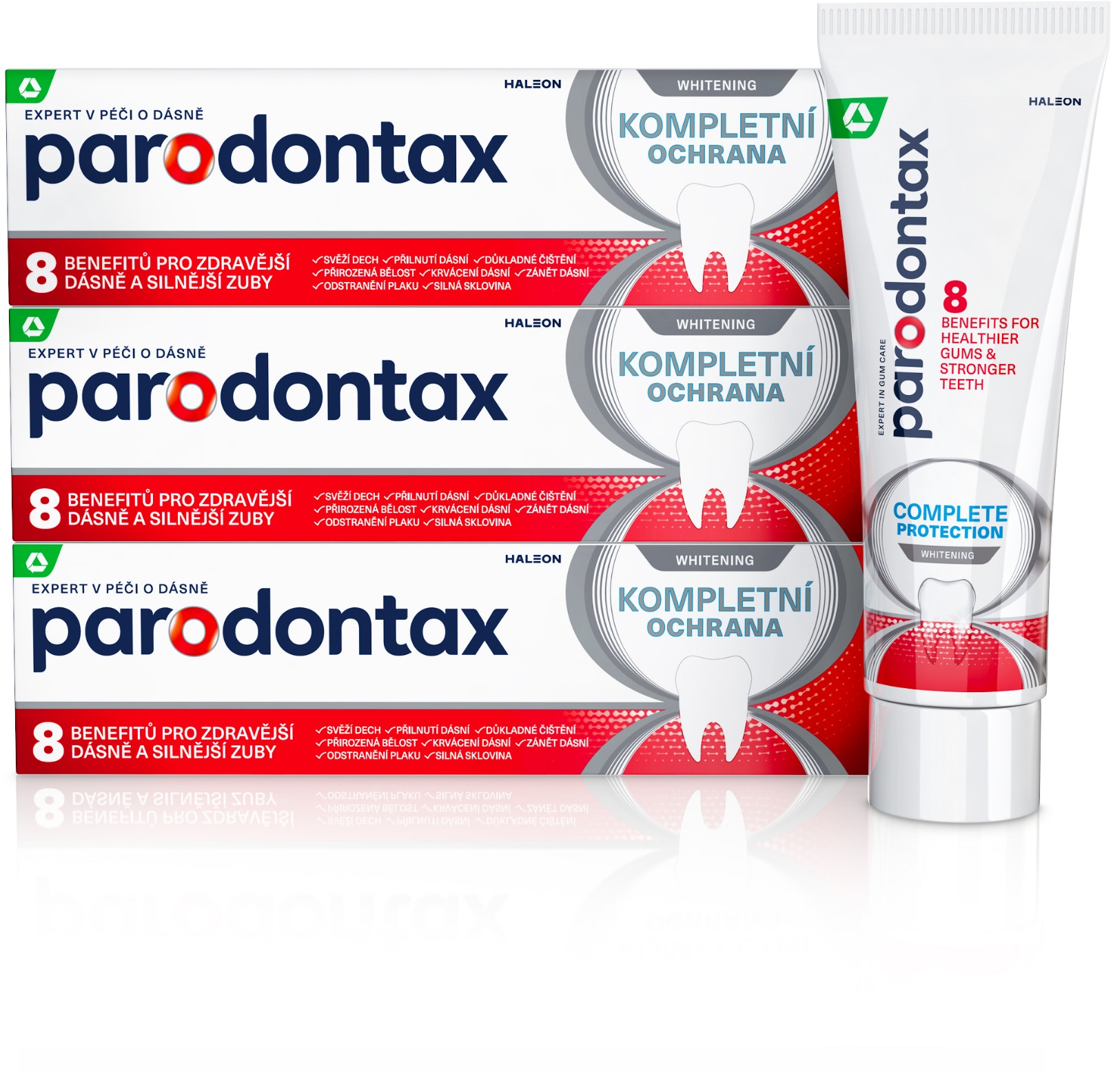 PARODONTAX Kompletná ochrana Whitening 3× 75 ml