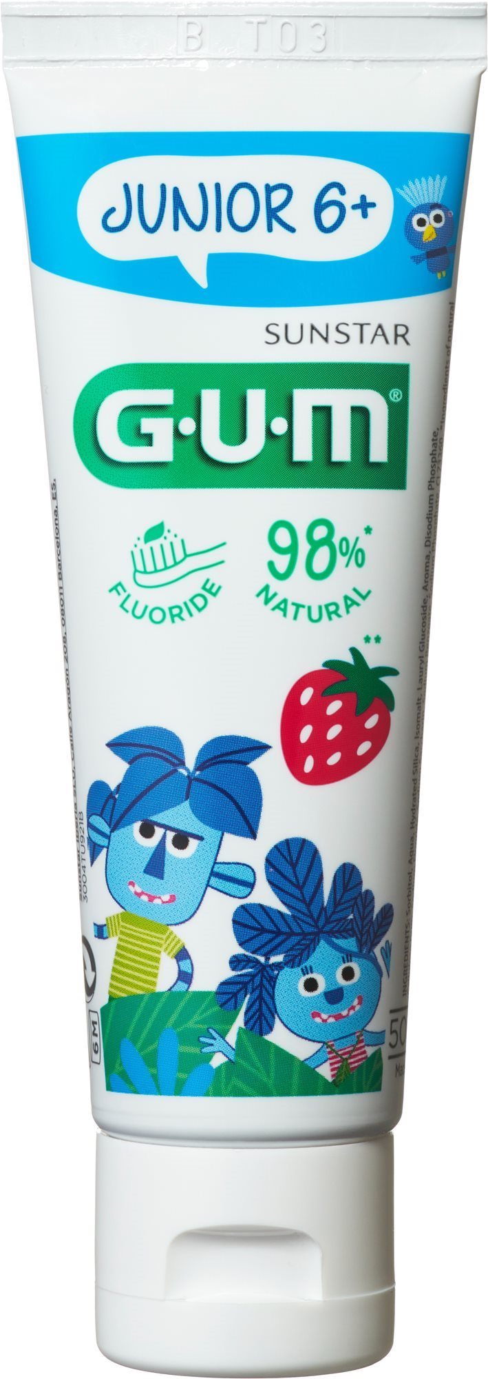 GUM Junior Monster jahodová (6 – 12 rokov) 50 ml
