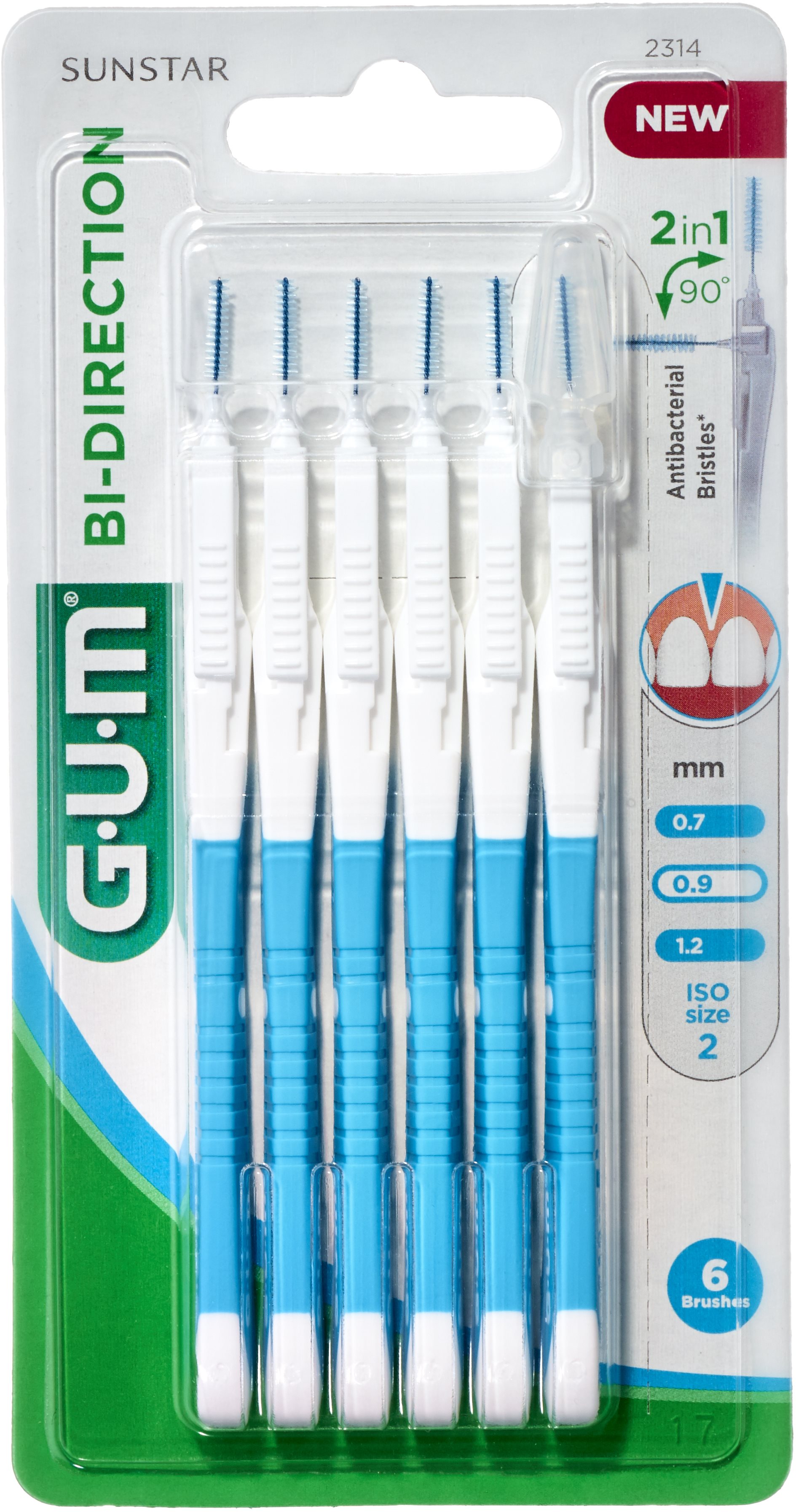 GUM BI-DIRECTION Ultra 0,9 mm, ISO 2, 6 ks