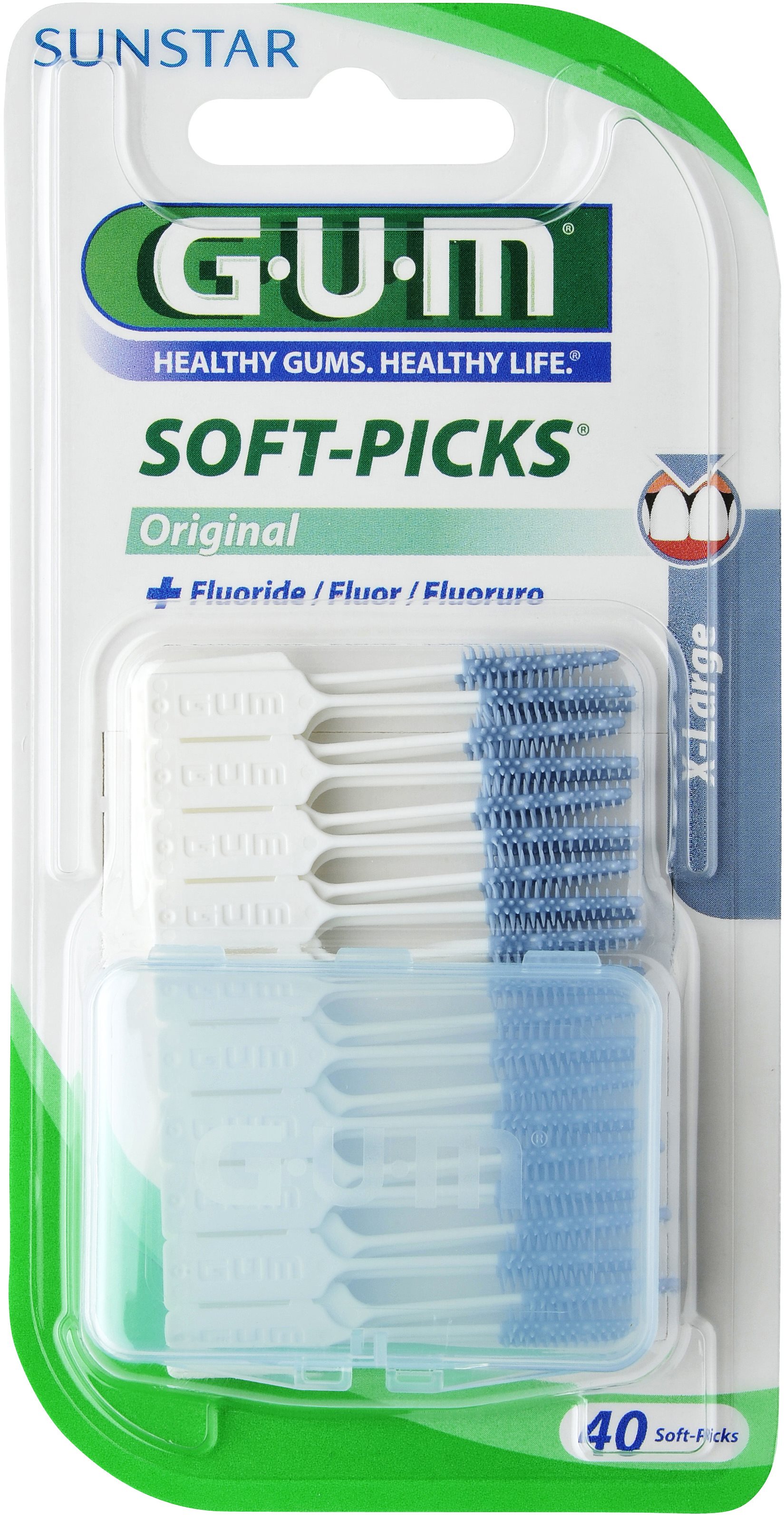 GUM Soft-Picks X-Large masážna s fluoridmi, ISO 4, 40 ks