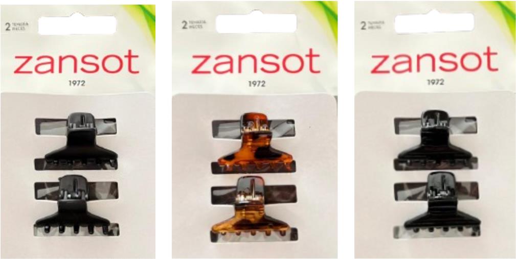 Zansot Sponka na vlasy Classic Small 2,5 cm, 3 ks lesklá + matná + korytnačka