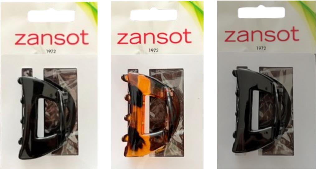 Zansot Sponka na vlasy Classic Medium 5,5 cm, 3 ks lesklá + matná + korytnačka