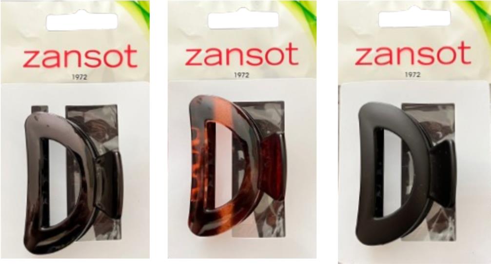 Zansot Sponka na vlasy Classic Large 8 cm, 3 ks lesklá + matná + korytnačka