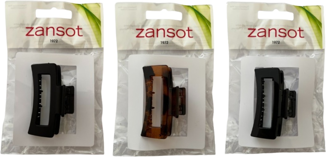 Zansot Sponka na vlasy Oval Classic Medium 6 cm, 3 ks lesklá + matná + korytnačka