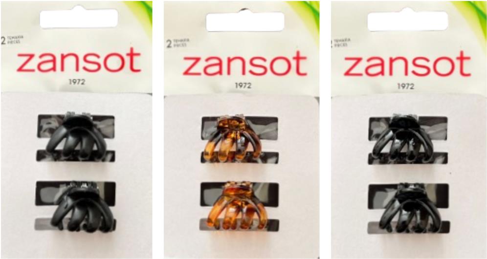 Zansot Sponka na vlasy Chobotnica Classic Small 2,5 cm, 3 ks lesklá + matná + korytnačka