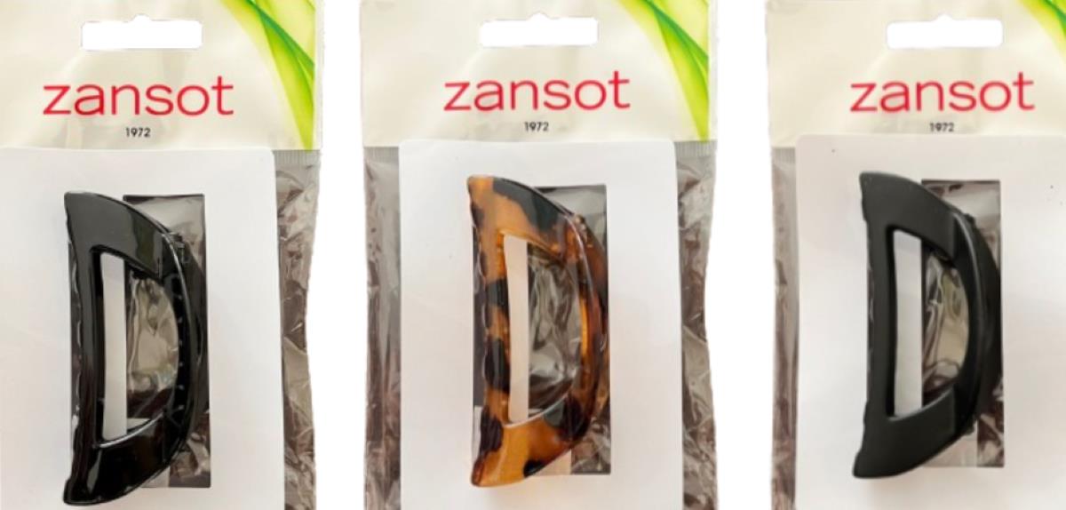 Zansot Sponka na vlasy Curved Classic Small 6,2 cm, 3 ks lesklá + matná + korytnačka