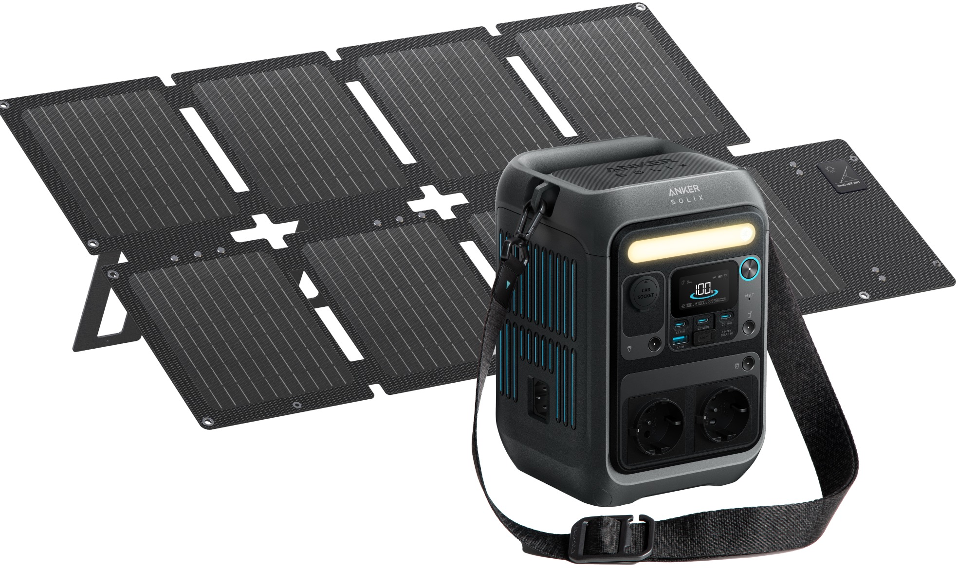 Anker SOLIX C300X plus PS60 Portable Solar Panel
