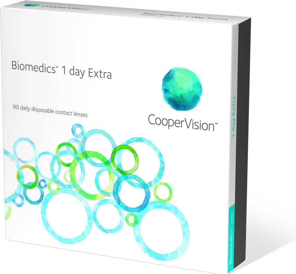 Biomedics 1 Day Extra (90 šošoviek) Dioptrie: -9.00, zakrivenie: 8.60